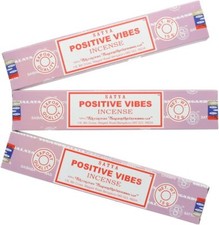 Incenso Satya Positive Vibes 3 scatole da 15gr Profumo Yoga Meditazione