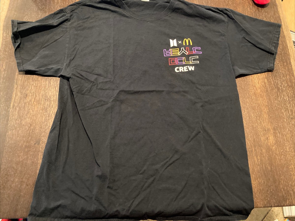 BTS マクドナルド　XXL Tシャツ BTS x McDonald's Exclusive Crew Uniform Black T-Shirt Size