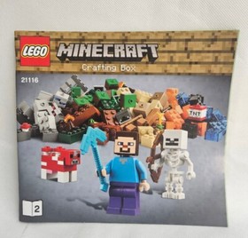 Lego Minecraft 21116 Crafting Box Instruction Manuals Book 1 and 2