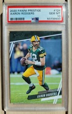 🔥2020 Panini Prestige NFL Football #124 Aaron Rodgers PSA 10 Pop 5 Clean Case🔥
