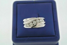 Shiny Simulated Round Cut 2CT White Sapphire Engagement Women's Beautiful Ring