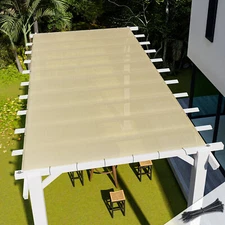 E&K Straight Edge Pergola Sun Shade Sail UV Proof Shade Cloth Patio Awning Yard