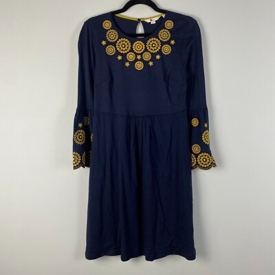 boden emilia embroidered dress Octavia Linen Blend Dress-Tiger Embroidery