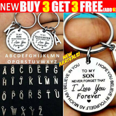 To My Son Daughter Never Forget I Love You Forever Inspirational Keyring  A-Z UK