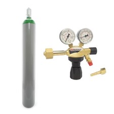 Argon 4.6 50 Liter Flasche + Argon/CO2 Druckminderer 0-24 l/m "Profi Set"