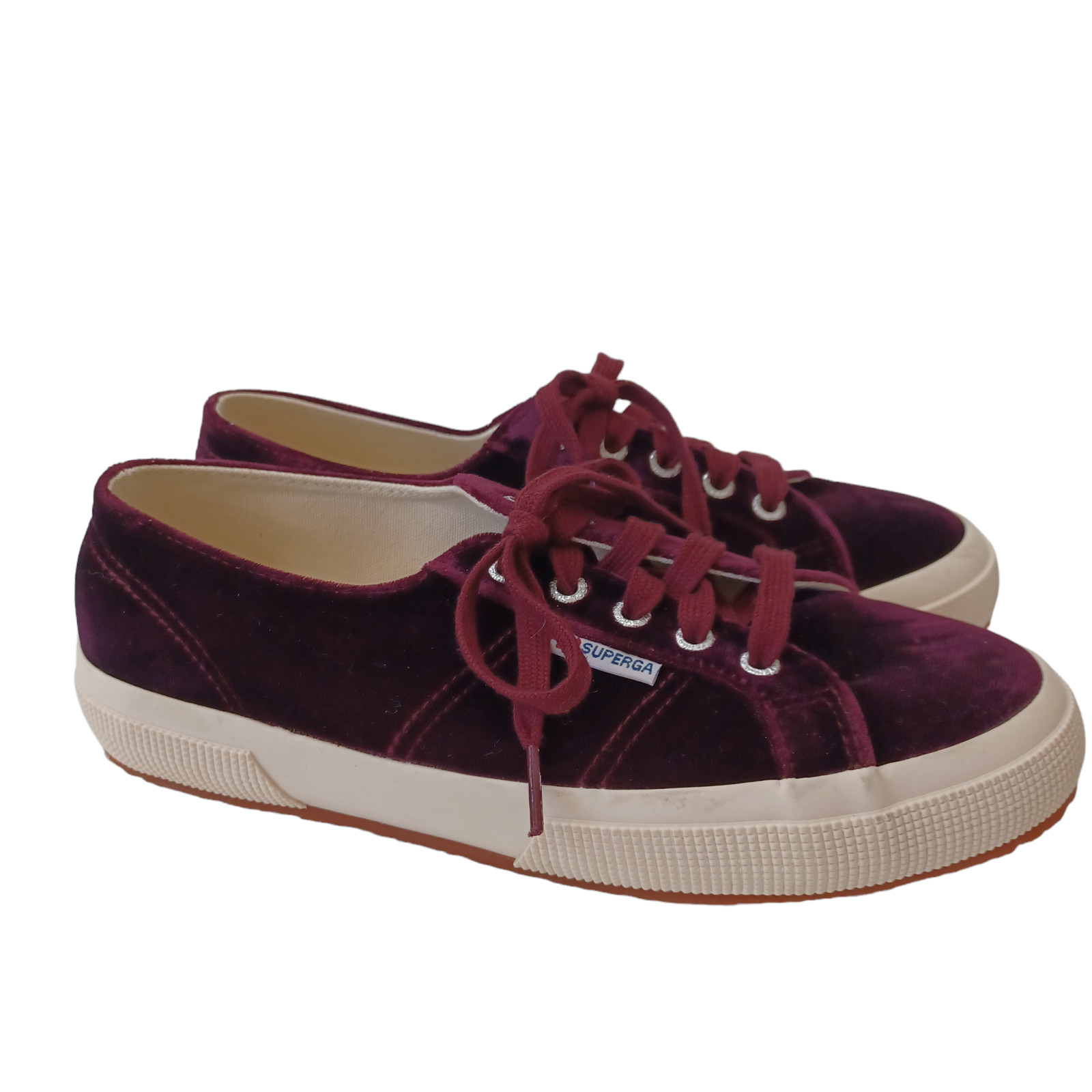 Womens Size 38 Or Us 7.5 Maroon Lace Up Style Casual