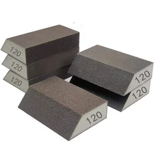 6 Pack Sanding Sponge 120 Grit Sanding Blocks AssortmentWashable and Reusable...