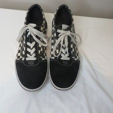Vans Old Skool Checkerboard Black White Youth 6.5 Sneakers 500714