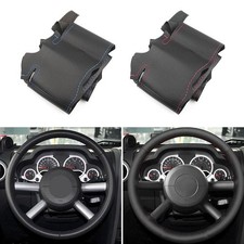 DIY Leder Lenkrad Handnähen Lenkradabdeckung For Jeep Wrangler (JK) 2007-2011