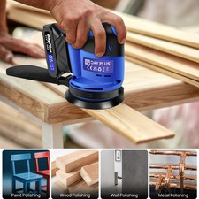 190W Cordless Random Orbital Sander 21V Battery 125mm 12pcs papers & Dust Bag