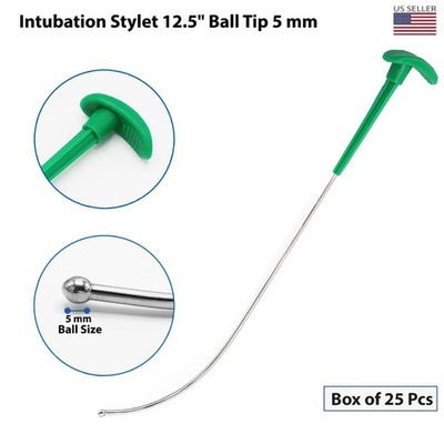 Intubation Rigid Stylet Single Use Intubation Sterile Stylet   Box of 25 Pcs