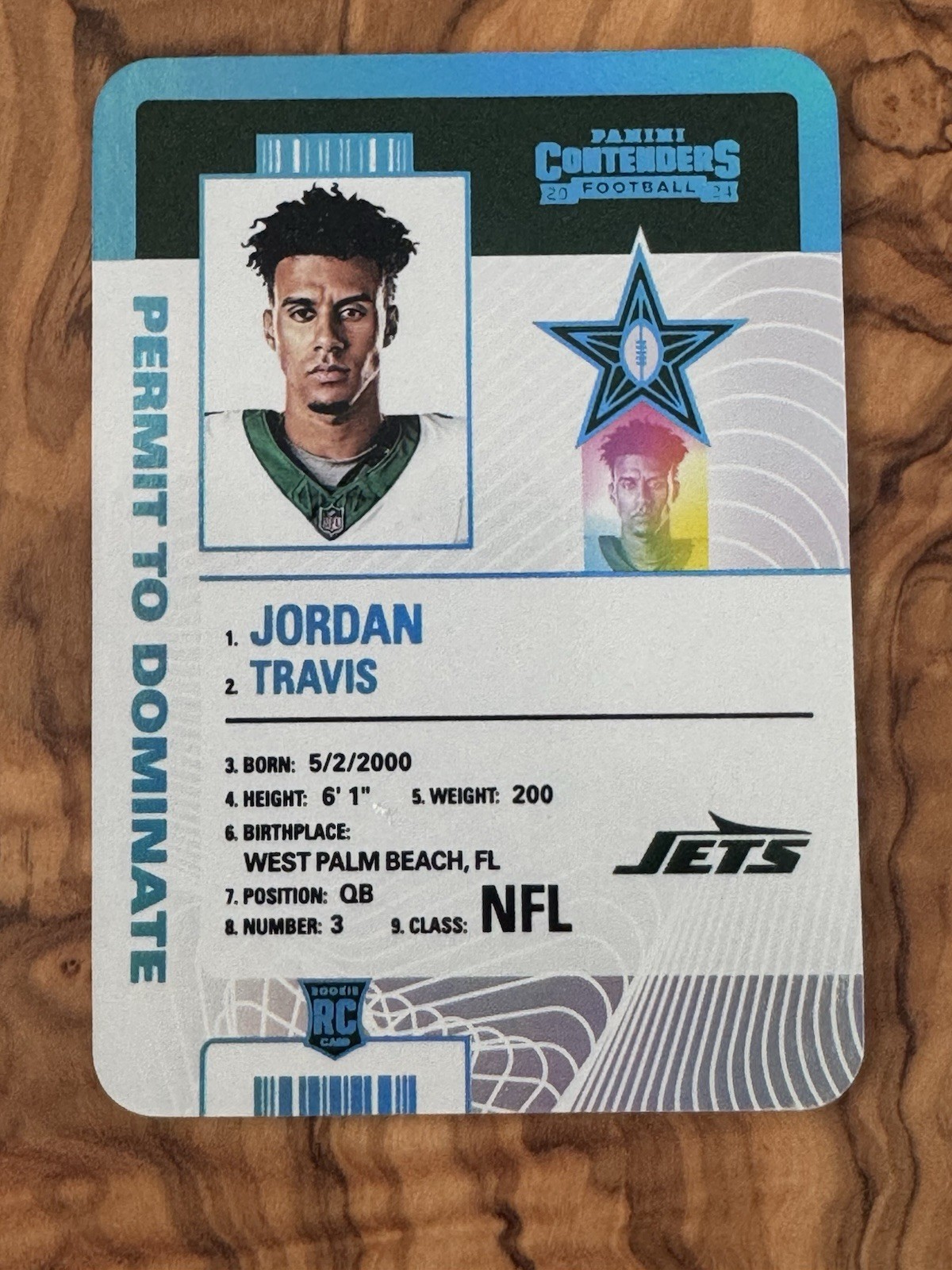 Jordan Travis Panini Donruss Optic Hidden Potential #2 Base