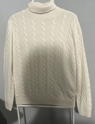 Aurelien Women's Fine Merino Wool /Cashmere Sweater Size Lg Made In Italy