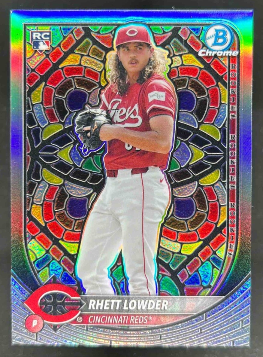 2025 Bowman Rhett Lowder Etched in Glass Variations RC #6 Reds