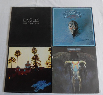 EAGLES VINYL LP'S-LOT OF 4-HOTEL CALIFORNIA, GREATEST HITS, ONE OF THOSE NIGHTS