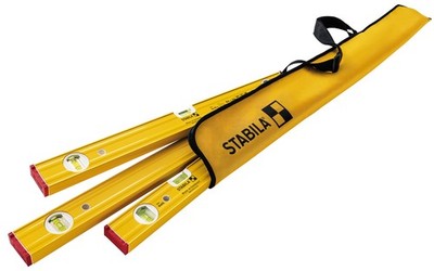 STABILA Wasserwagen PRO SET 30cm + 60cm + 120cm Type 80 AS + Tasche Wasserwaage