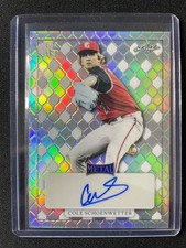 2022 Leaf Perfect Game Cole Schoenwetter Silver Metal Autograph Reds!!!