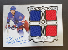 2023-24 UD The Cup Will Cuylle Foundations RC Quad Relic Auto 6/15 #F-WC Rangers