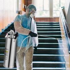3 Gallon Stainless Steel Sprayer, 1.5-4.0 Bar Pressure, Adjustable Brass Nozzle,