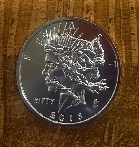 2018 Zombucks Feast Dollar - 1 oz .999 Silver Round Zombie Apocalypse Currency