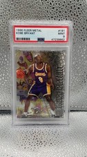 1996 Fleer Metal Kobe Bryant #181 Rookie Card RC PSA 9 Low Pop HOF Lakers LA. rookie card picture