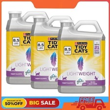 3 Pack Tidy Cats LightWeight Clumping Cat Litter, Glade Clean Blossoms Scent 8lb