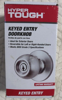 #ad #ad Hyper Touch Keyed Entry Door Lock Knob New in Box Stainless Steel Silver $22.45