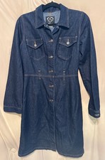 XOXO Denim Dress Size Medium Button Front EUC