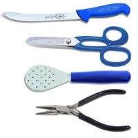 Fr. Dick Angelset 4-Tlg. Fischfiliermesser Flossenschere Schupper & GräTenzange
