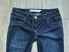 Next Ladies Tapered Boyfit slim Leg Jeans low rise lightweight 12 R W32 L30 navy