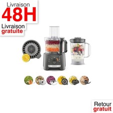 Kenwood MultiPro Compact Robot Cuisine 800W Bol 2,1L 6 Accessoires Gris
