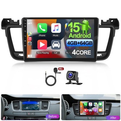 4+64GB Android 15.0 DSP Autoradio Für Peugeot 508 2011-2018 GPS Navi Carplay 9''