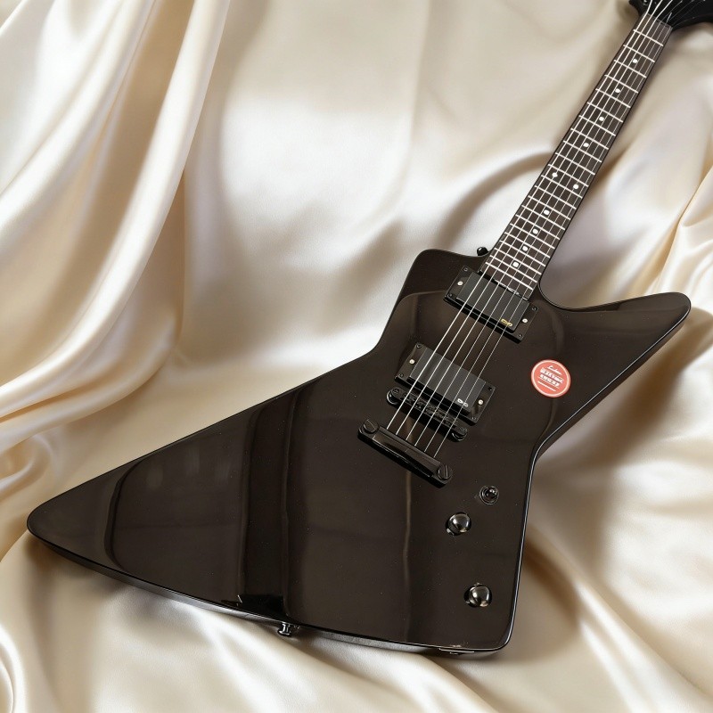 Guitarra Eléctrica Sólida Black Explorer Pastillas HH EMG Puente Fijo Salida de Fábrica
