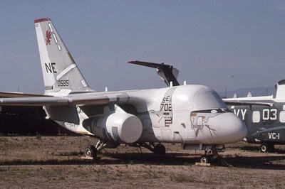 Kodachrome Slide 160585 S-3A Viking US Navy Davis Monthan AMARC 1993 (D15)