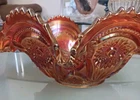 Iridescent Glass Salad Bowl & Dressing Bowl Set