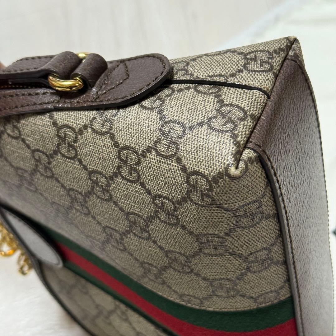 GUCCI Ophidia Crossbody Shoulder Bag GG Supreme Sherry Line Leather Beige M02154 thumbnail 11