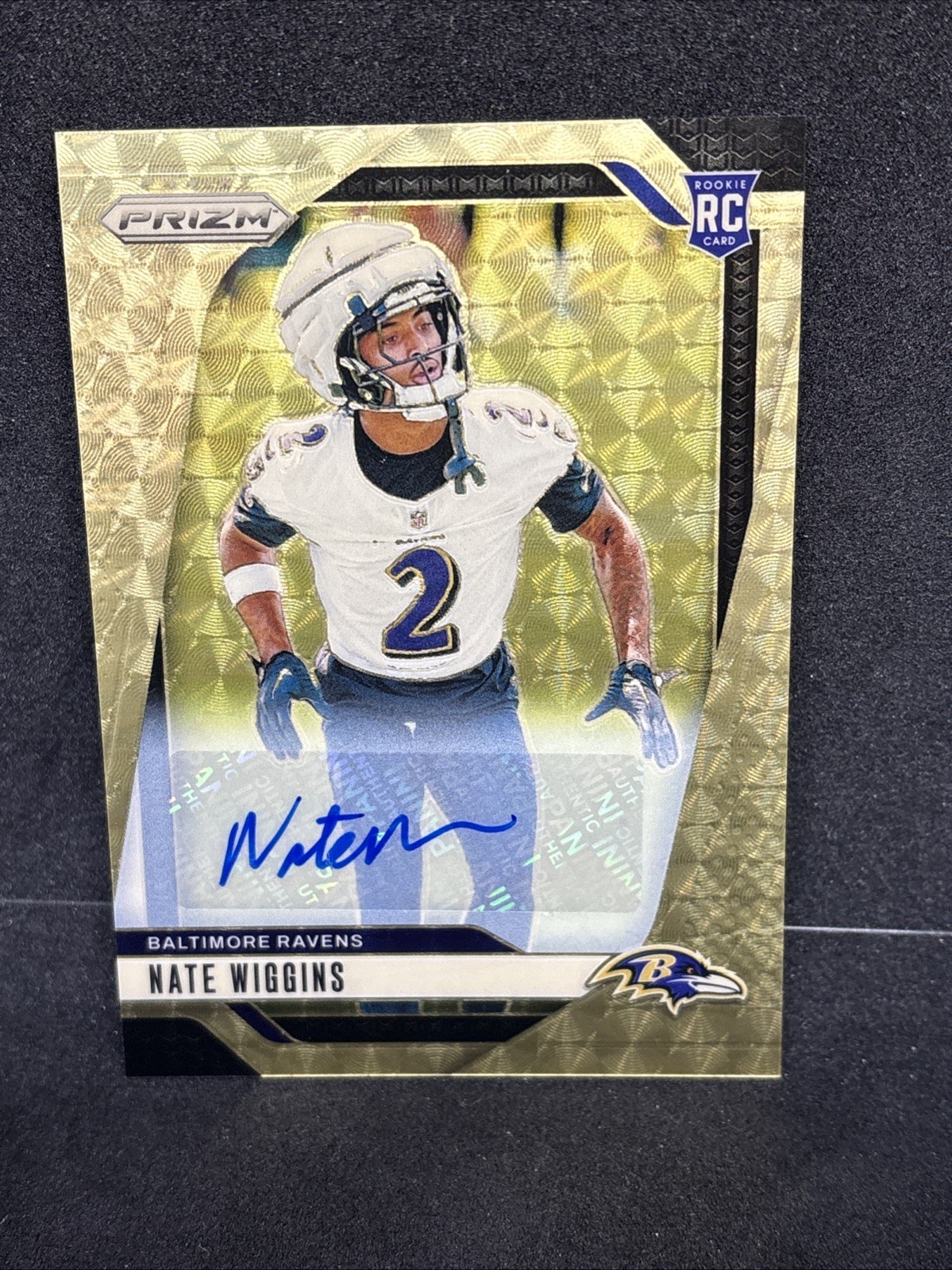 2024 prizm Nate Wiggins gold vinyl autograph /5