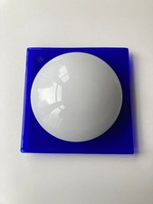 Murano intense blue glass wall or ceiling light 1980s