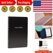 KJV Holy Bible: Gift and Award, Black Leather-Look, Red Letter, Comfort Print: K