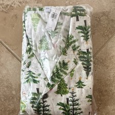 Old Navy Men s Cotton Flannel 2-Piece Pajama Set XXXL Tall Christmas White