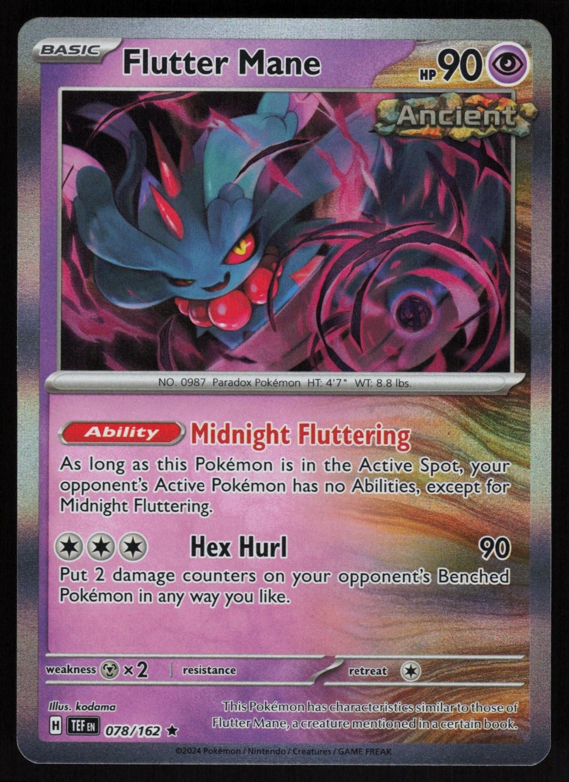 Flutter Mane 078/162 Prize Pack Series Cards Holo Rare NM/M Pokemon