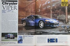 Original 1997 Autocar mag road test: CHRYSLER VIPER GTS No 4255