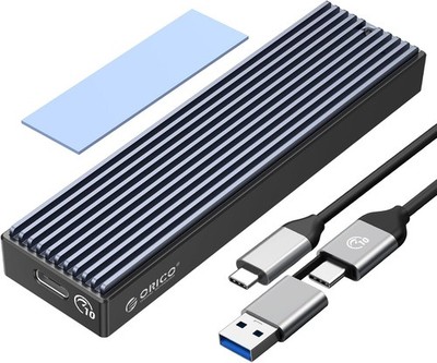 ORICO M.2 NVMe SATA SSD Gehäuse Adapter, USB3.2 Gen2 10Gbps NVMe PCI-E 6Gbps