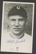 Autographed Rowe Postcard of Indians Stan Coveleski