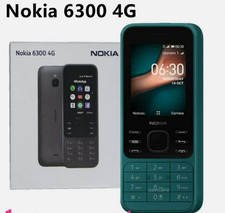 Nokia 6300 4G LTE Cyan (Green) Unlocked Dual SIM KaiOS Classic Cell Phone