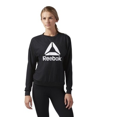 Sweatshirts Damen Reebok Workout Ready Activchill Crew Neck CD5957 Schwarz