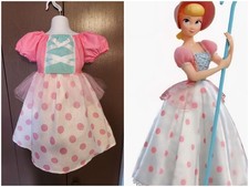 Disney Pink Bo Peep cotton knee/ankle length dress sz 6m-4T