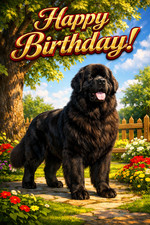 Newfoundland Birthday Card A5 - Majestic Newfoundland Dog - Gift For Dog Lover