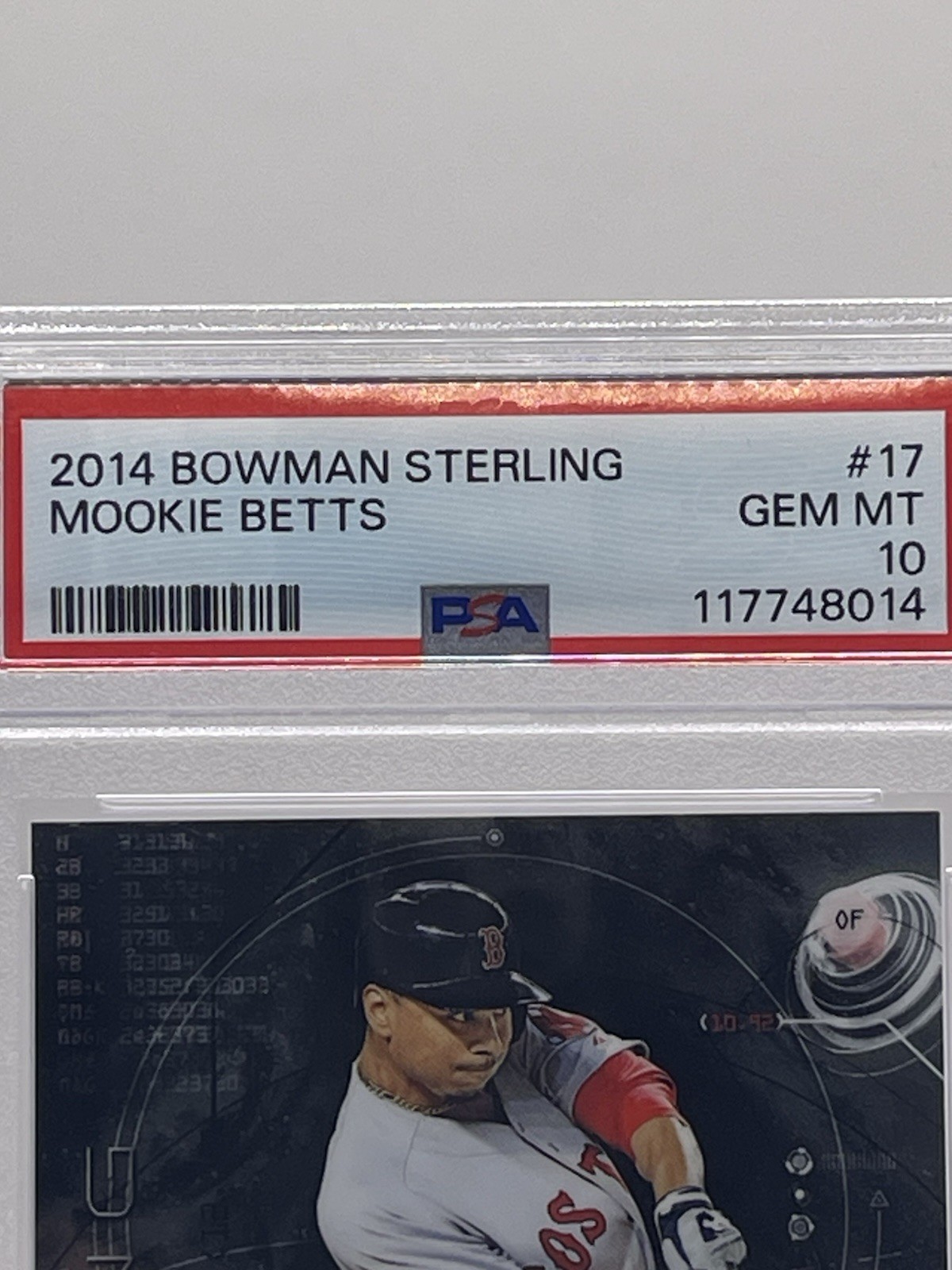 Mookie Betts 2014 Bowman Sterling #17 Rookie (RC) PSA 10 view 3