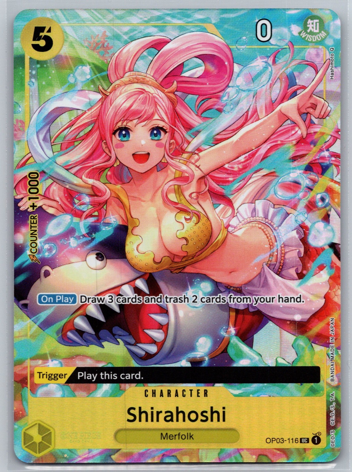 NM Shirahoshi OP03-116 Eng One Piece Premium Collection Bandai Games Fest 23-24